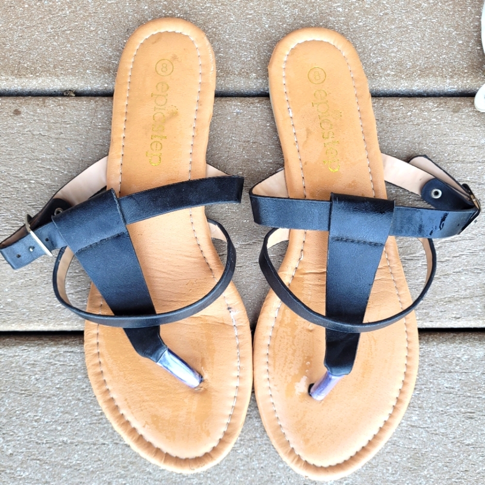 Black strappy sandals